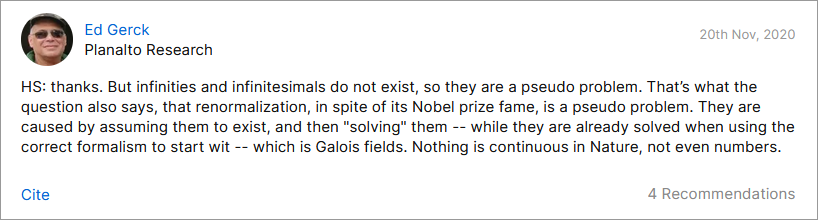 Nothing is continuous in nature, not even numbers